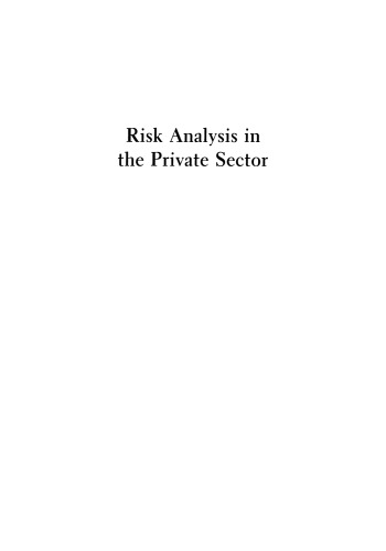 Risk Analysis in the Private Sector