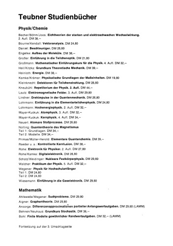 Quantentheorie des Magnetismus: Teil 2: Modelle