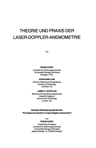 Theorie und Praxis der Laser-Doppler-Anemometrie