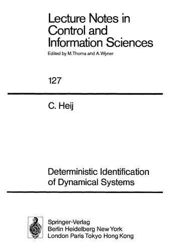 Deterministic Identification of Dynamical Systems