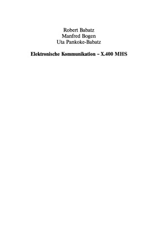 Elektronische Kommunikation — X.400 MHS