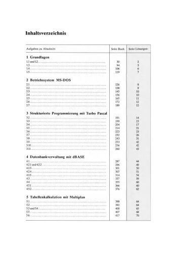 Informatik. PC-orientierte informationstechnische Grundbildung: Lösungsheft