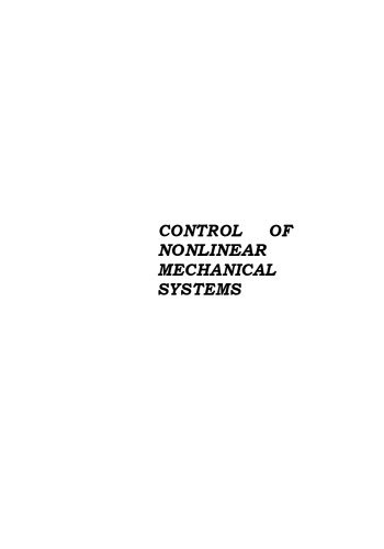 Control of Nonlinear Mechanical Systems