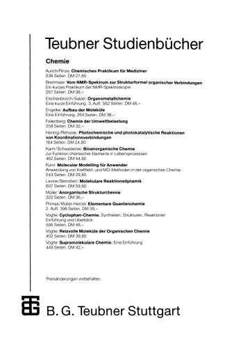 Bioanorganishe Chemie: Zur Funktion chemischer Elemente in Lebensprozessen