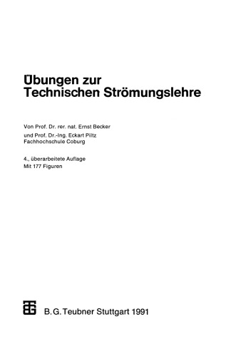 Übungen zur Technischen Strömungslehre