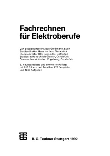 Fachrechnen für Elektroberufe