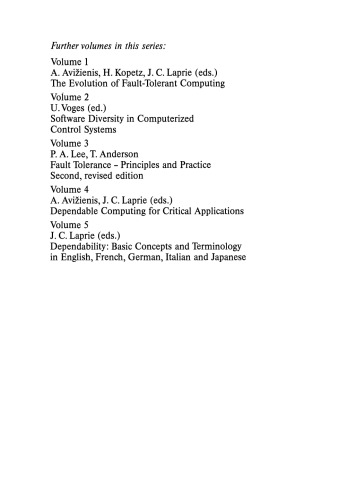 Dependable Computing for Critical Applications 2