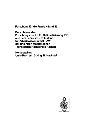 Integrierte Qualitätssicherung: Ganzheitliche arbeitswissenschaftliche Gestaltung der Qualitätssicherung