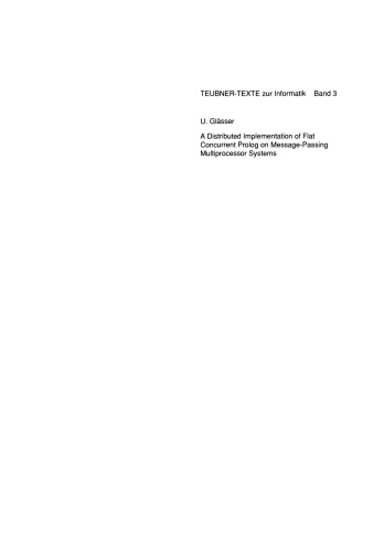 A Distributed Implementation of Flat Concurrent Prolog on Message-Passing Multiprocessor Systems