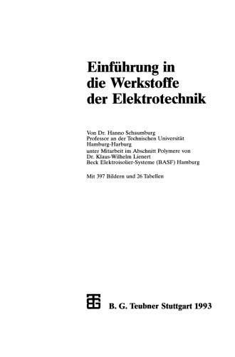 Einführung in die Werkstoffe der Elektrotechnik