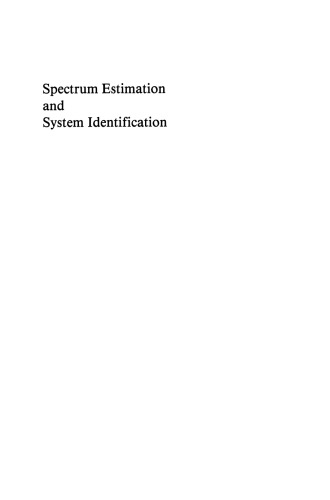 Spectrum Estimation and System Identification