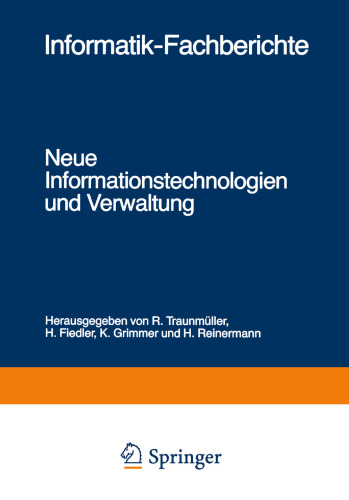 Neue Informationstechnologien und Verwaltung: Fachtagung 14.–16. September 1983