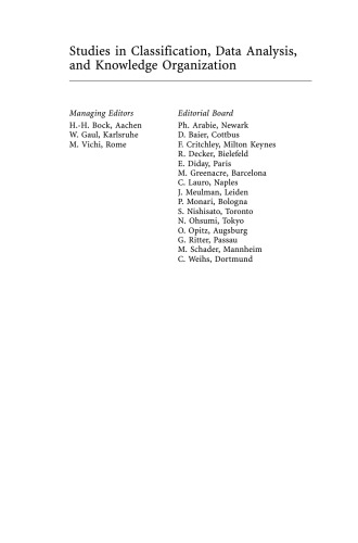 Data Analysis, Classification and the Forward Search: Proceedings of the Meeting of the Classification and Data Analysis Group (CLADAG) of the Italian Statistical Society, University of Parma, June 6–8, 2005