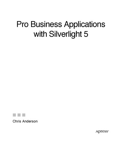 Pro Business Applications with Silverlight 5