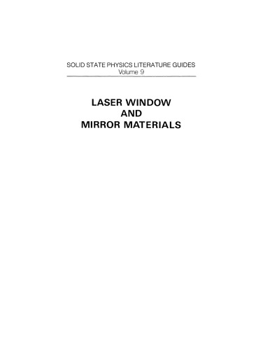 Laser Window and Mirror Materials