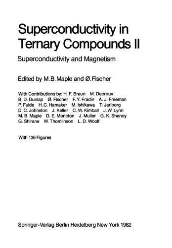 Superconductivity in Ternary Compounds II: Superconductivity and Magnetism