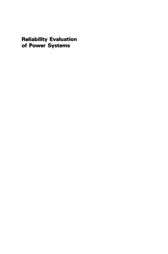 Reliability Evaluation of Power Systems