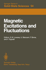 Magnetic Excitations and Fluctuations: Proceedings of an International Workshop, San Miniato, Italy, May 28 – June 1, 1984