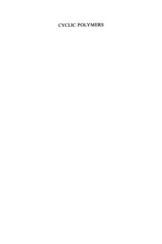 Cyclic Polymers