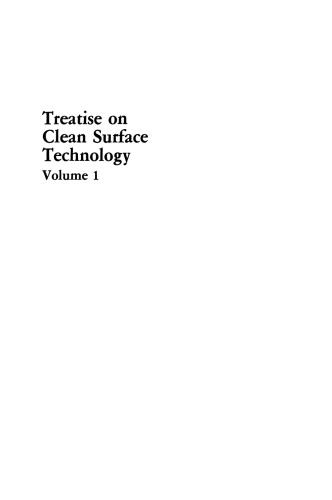 Treatise on Clean Surface Technology: Volume 1