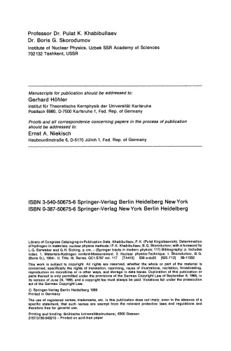 Determination of Hydrogen in Materials Nuclear Physics Methods