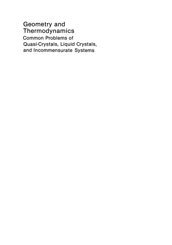 Geometry and Thermodynamics: Common Problems of Quasi-Crystals, Liquid Crystals, and Incommensurate Systems