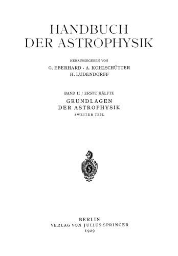 Grundlagen der Astrophysik