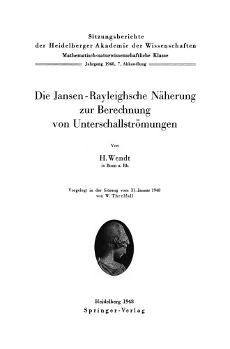 Die Jansen—Rayleighsche Näherung zur Berechnung von Unterschallströmungen