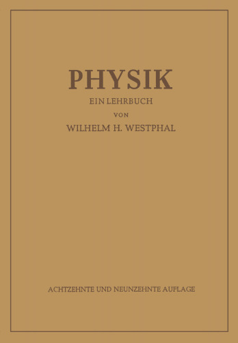 Physik: Ein Lehrbuch