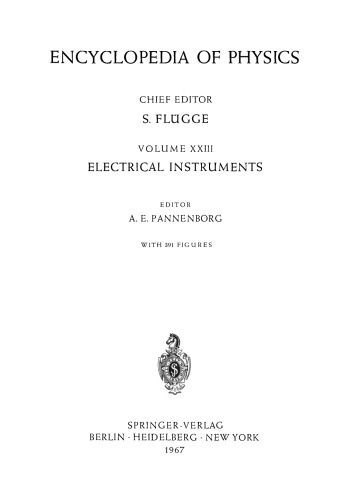 Electrical Instruments / Elektrische Instrumente