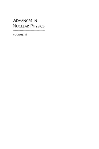 Advances in Nuclear Physics