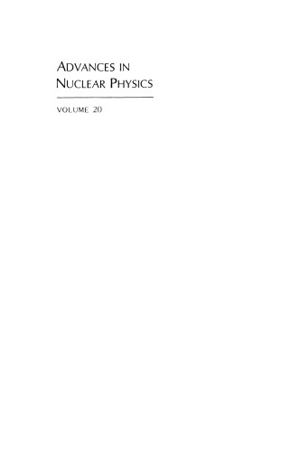 Advances in Nuclear Physics