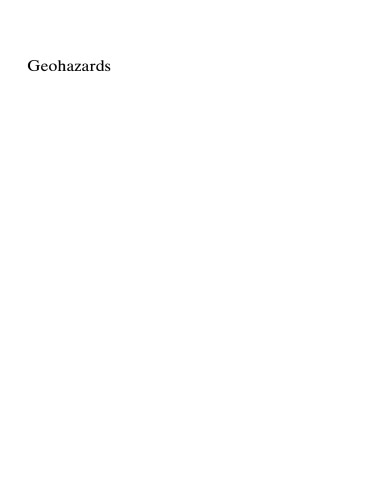 Geohazards: Natural and man-made