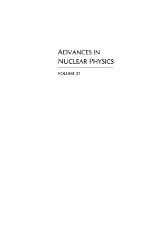 Advances in Nuclear Physics