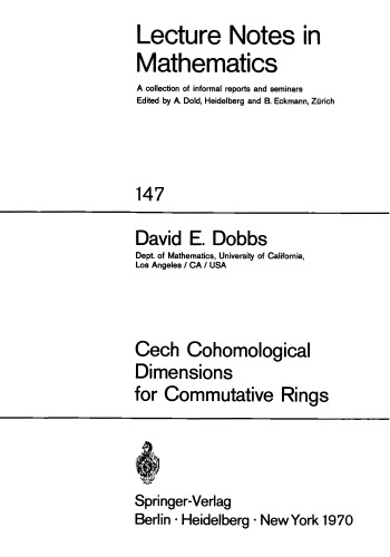 Cech Cohomological Dimensions for Commutative Rings