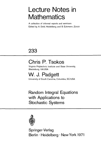 Random Integral Equations with Applications to Stochastic Systems