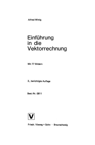 Einführung in die Vektorrechnung