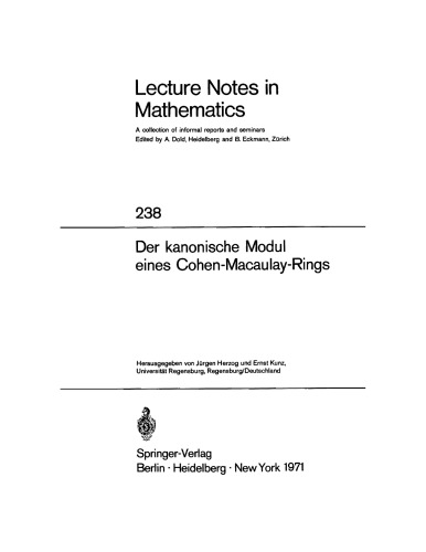 Der kanonische Modul eines Cohen-Macaulay-Rings