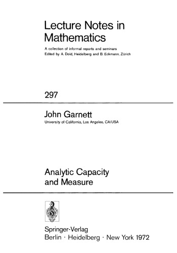 Analytic Capacity and Measure