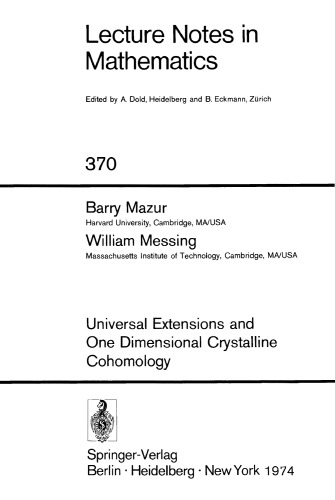 Universal Extensions and One Dimensional Crystalline Cohomology