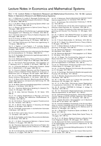 Optimal Control Theory and its Applications: Proceedings of the Fourteenth Biennial Seminar of the Canadian Mathematical Congress University of Western Ontario, August 12–25, 1973