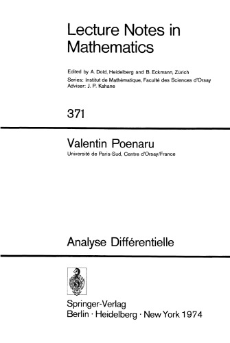 Analyse Différentielle