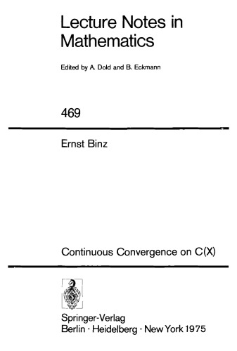 Continuous Convergence on C(X)