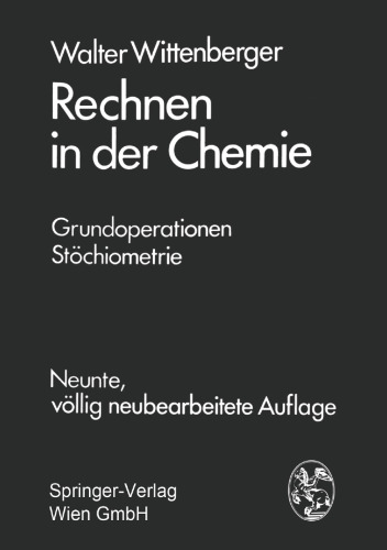 Rechnen in der Chemie: Grundoperationen Stöchiometrie