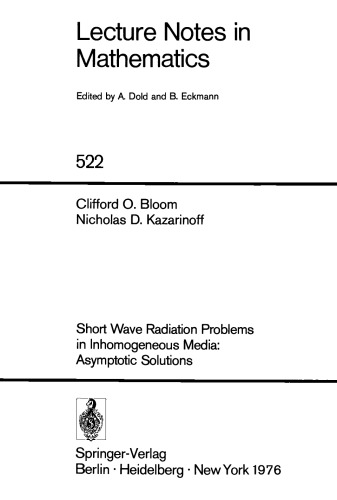 Short Wave Radiation Problems in Inhomogeneous Media: Asymptotic Solutions