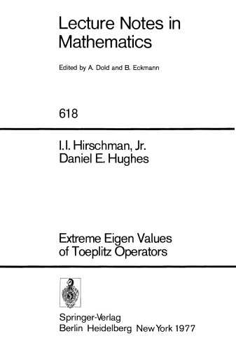 Extreme Eigen Values of Toeplitz Operators