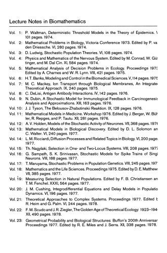 Geometrical Probability and Biological Structures: Buffon’s 200th Anniversary: Proceedings of the Buffon Bicentenary Symposium on Geometrical Probability, Image Analysis, Mathematical Stereology, and Their Relevance to the Determination of Biological Structures, Held in Paris, June 1977