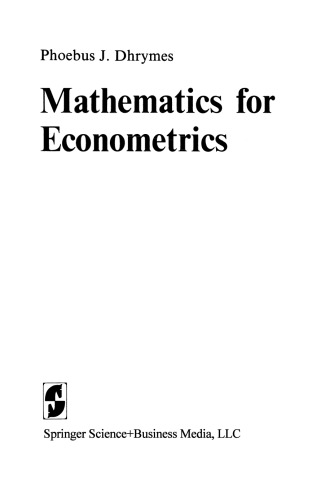 Mathematics for Econometrics