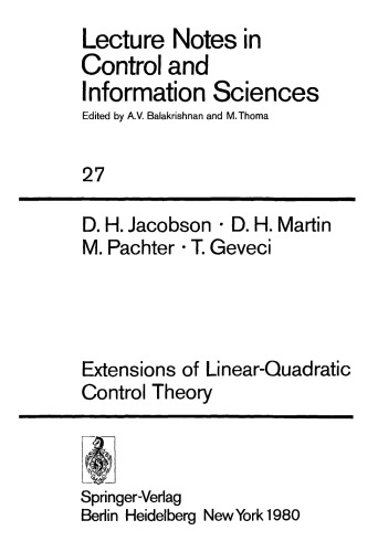 Extensions of Linear-Quadratic Control Theory