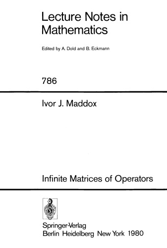 Infinite Matrices of Operators